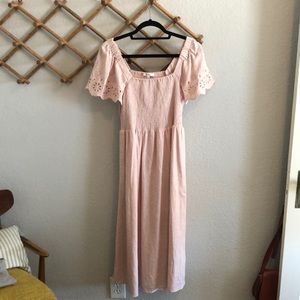 Madewell Linen Blend Midi dress